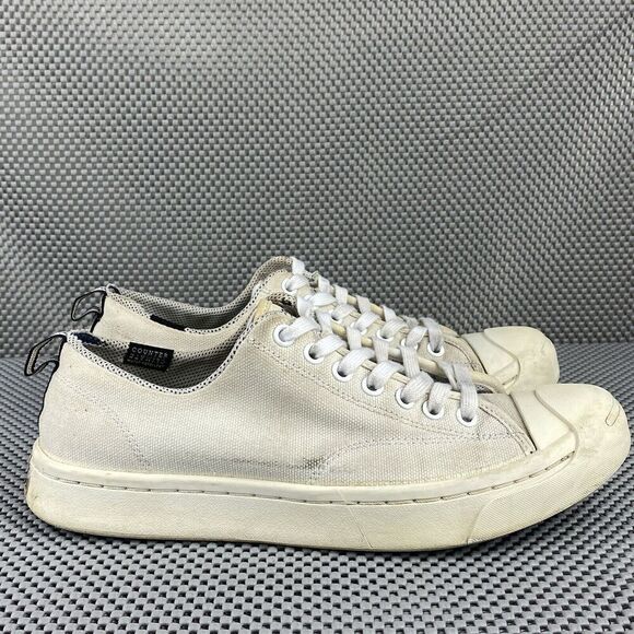 Converse Jack Purcell Shoes Mens 7 Womens 8.5 White Lace Up Low Top Sneakers main image 4